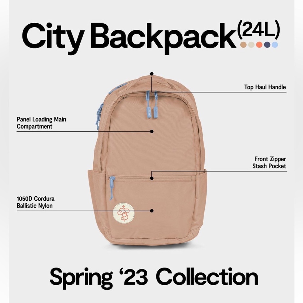 Baboon to the moon: city backpack 24L (desert brown)